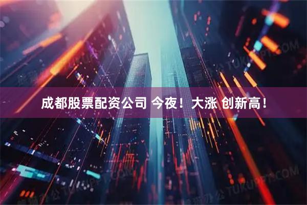 成都股票配资公司 今夜！大涨 创新高！